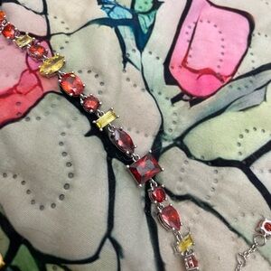 Swarovski Red and Yellow Gema Gemstone Bracelet